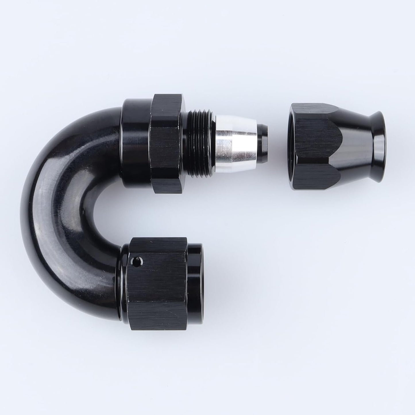 Conector manguera PTFE flujo completo AN8