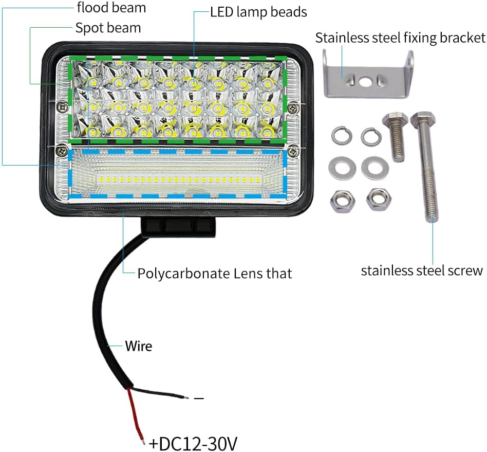 Luces LED tractor 2uds 6.7" para camiones y vehículos