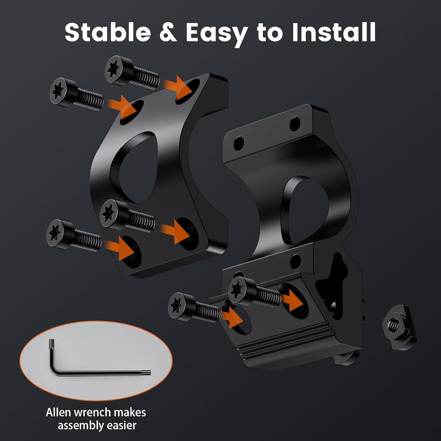 Soporte linterna 45 grados para rieles M-Lock