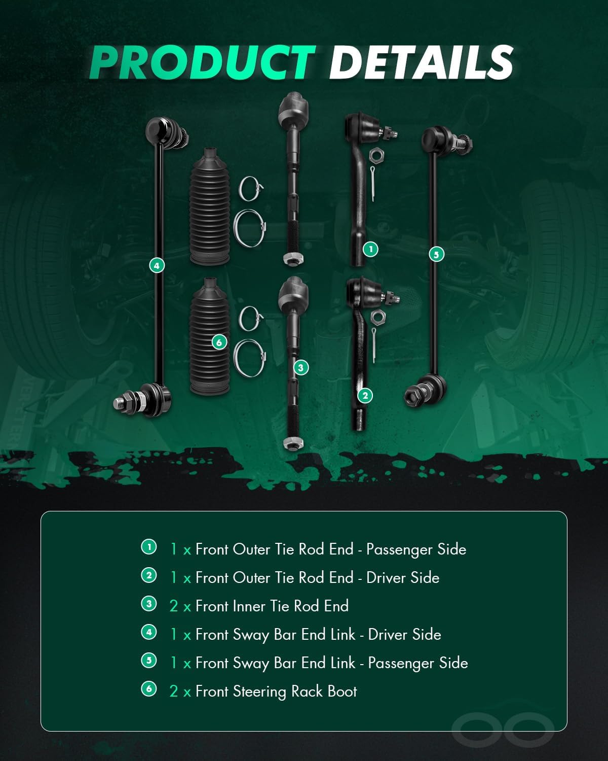 Kit suspensión delantera Nissan Rogue 14-15 con funda