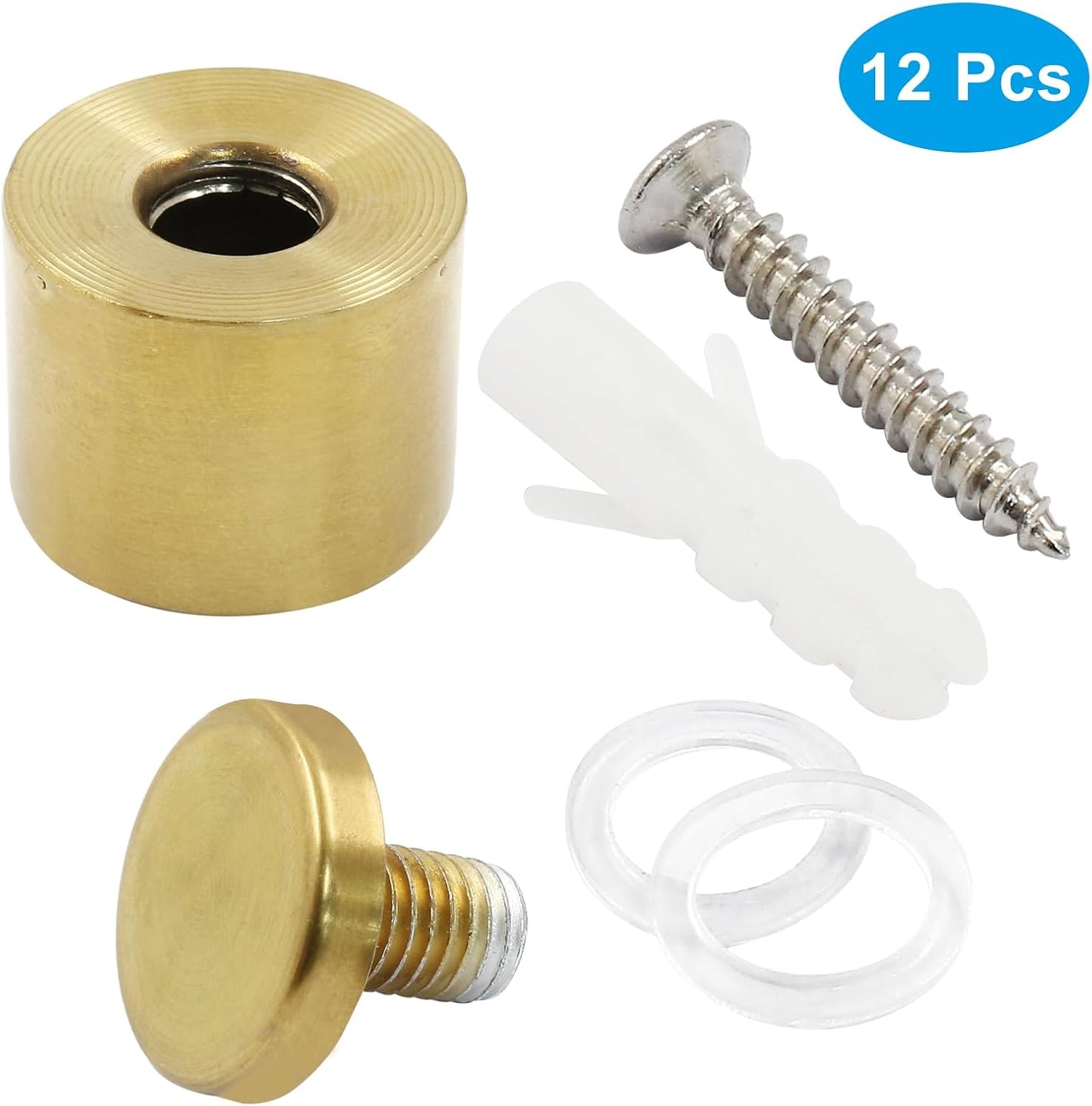 Tornillos separadores para letreros 1x1 12 pzas kit montaje