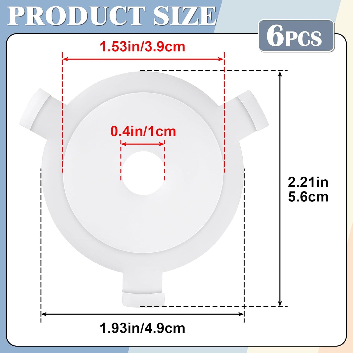 6 Pzas Anillo Adaptador E27 a 11mm para Farolillos