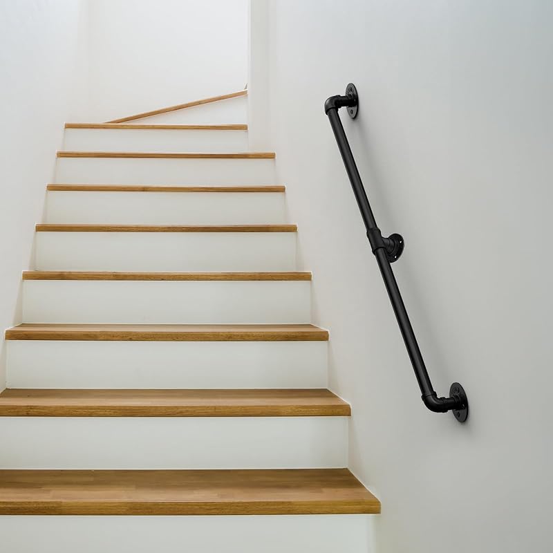 Barandilla metal para escalera interior soporte resistente