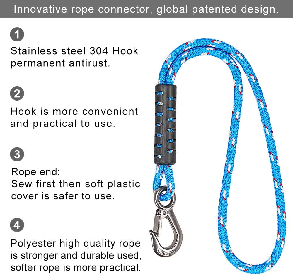 2 Cuerdas para Columpio de Árbol 39" Gancho Resistente