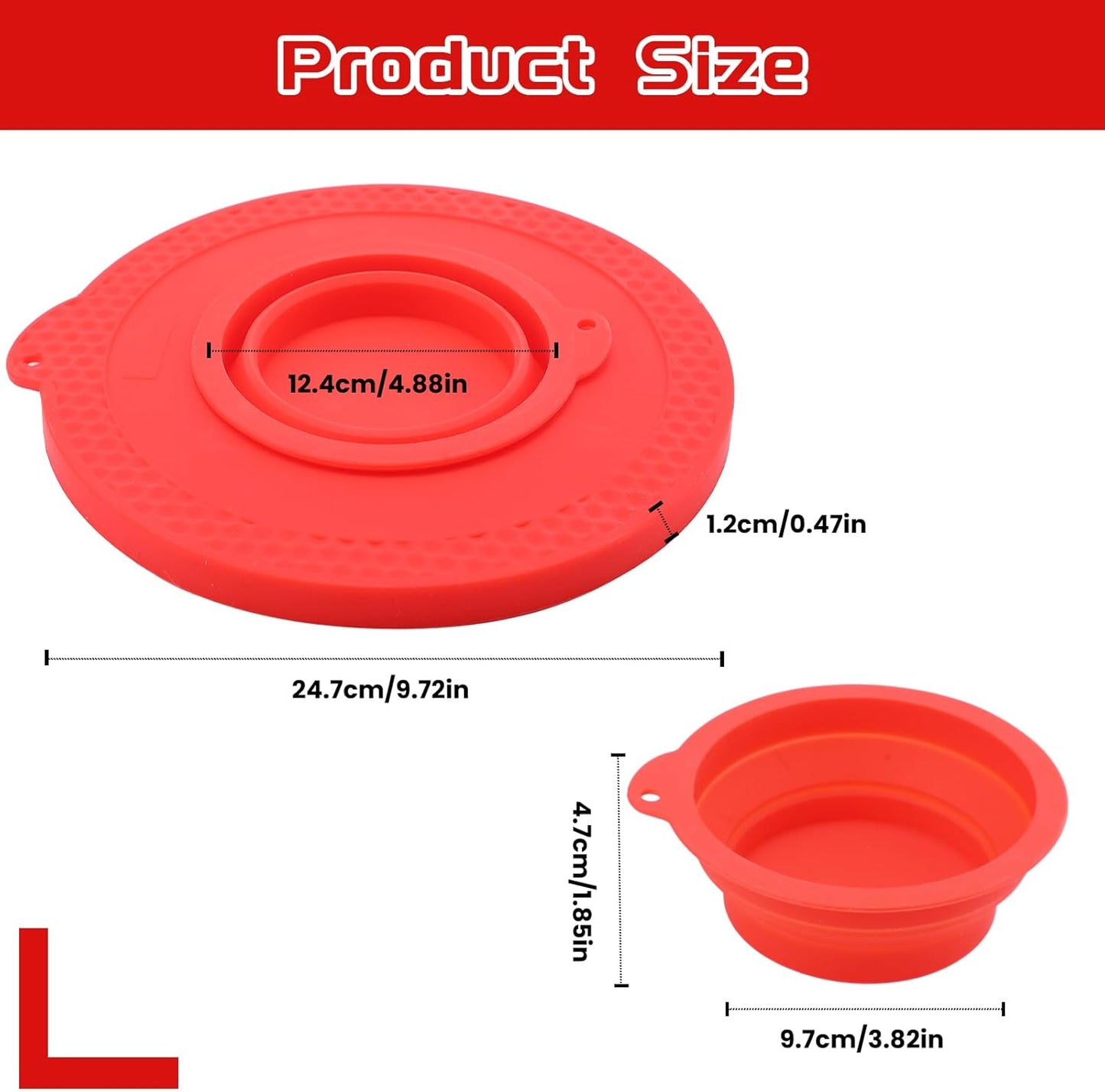 Cubierta silicona para tazón KitchenAid 6-7qt roja