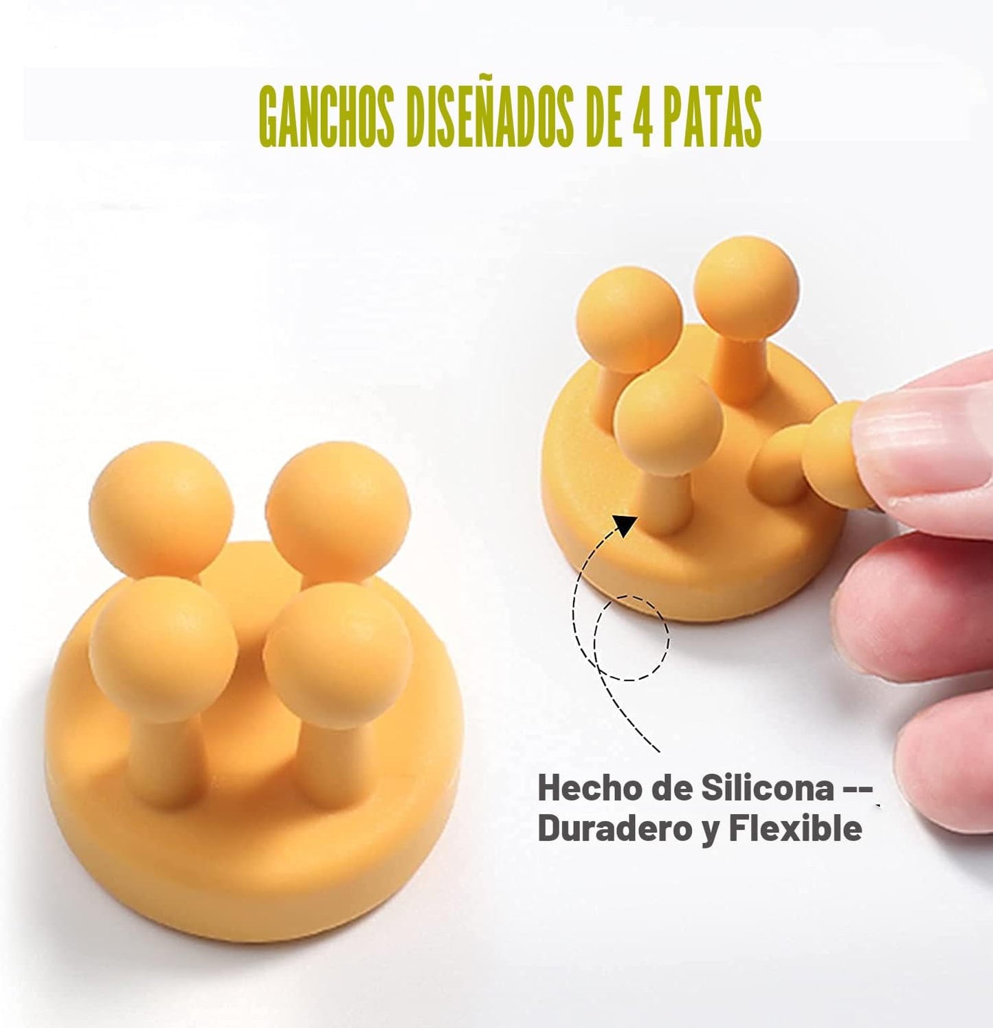 Soportes silicona para cepillos dientes 6 pzas pared