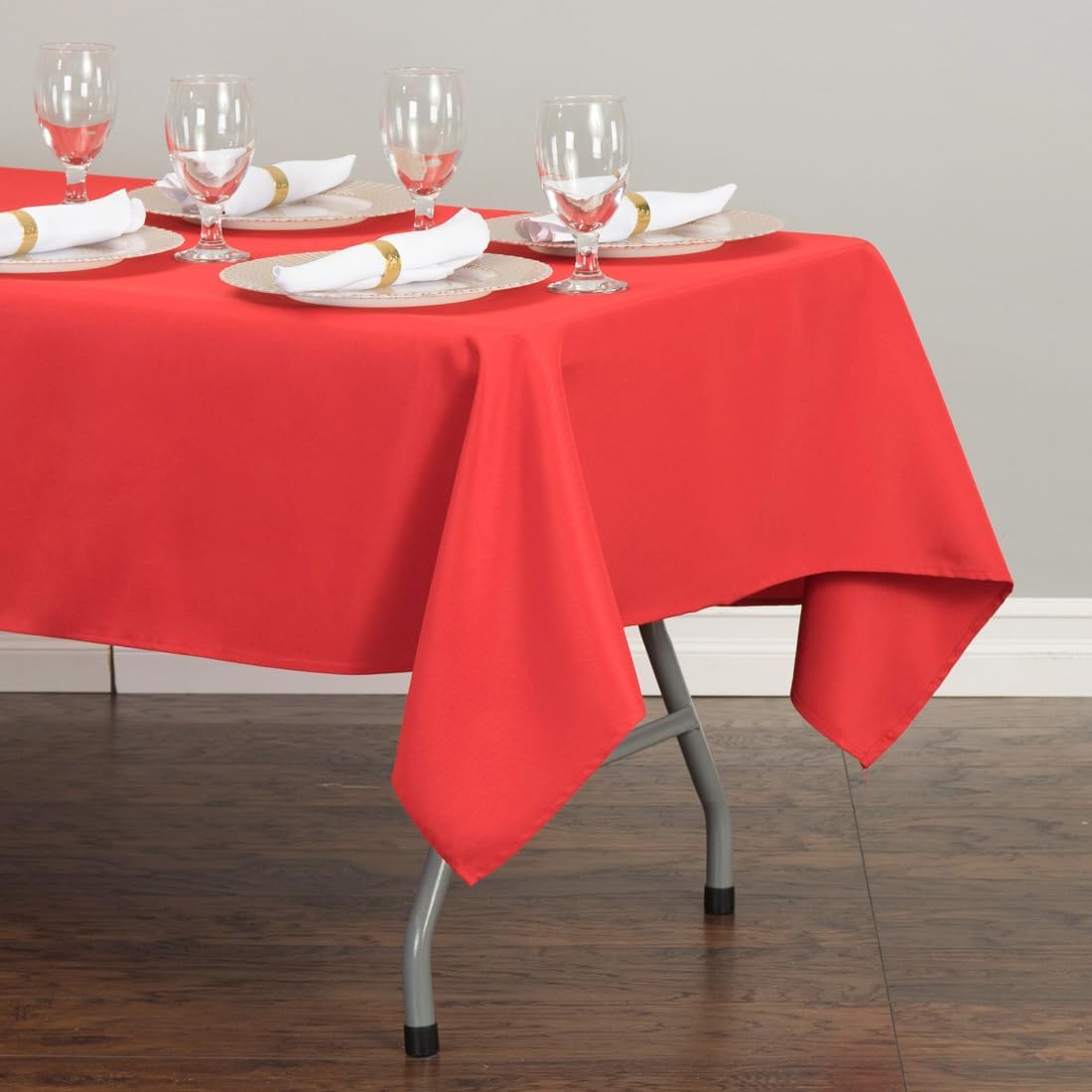 Mantel rectangular poliéster 60x126pulg color blanco