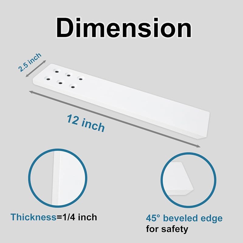 Soporte encimera 14" x2.5" 3uds blanca resistente