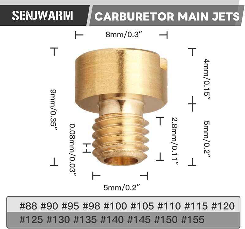 Kit 16 Pzas Chorros Carburador Mikuni VM22-26 125-250cc