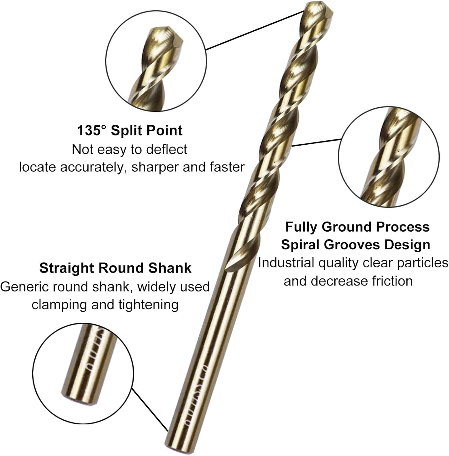 Juego brocas cobalto M35 HSSCO 15/64pulg para acero inox y metal
