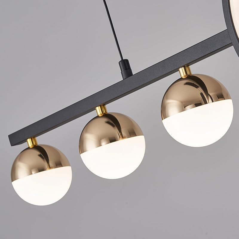 Lámpara araña LED regulable forma globo comedor cocina