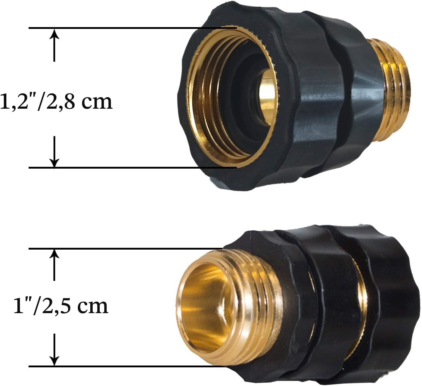 Conector rápido manguera 3/4pulg macho y hembra 3 juegos