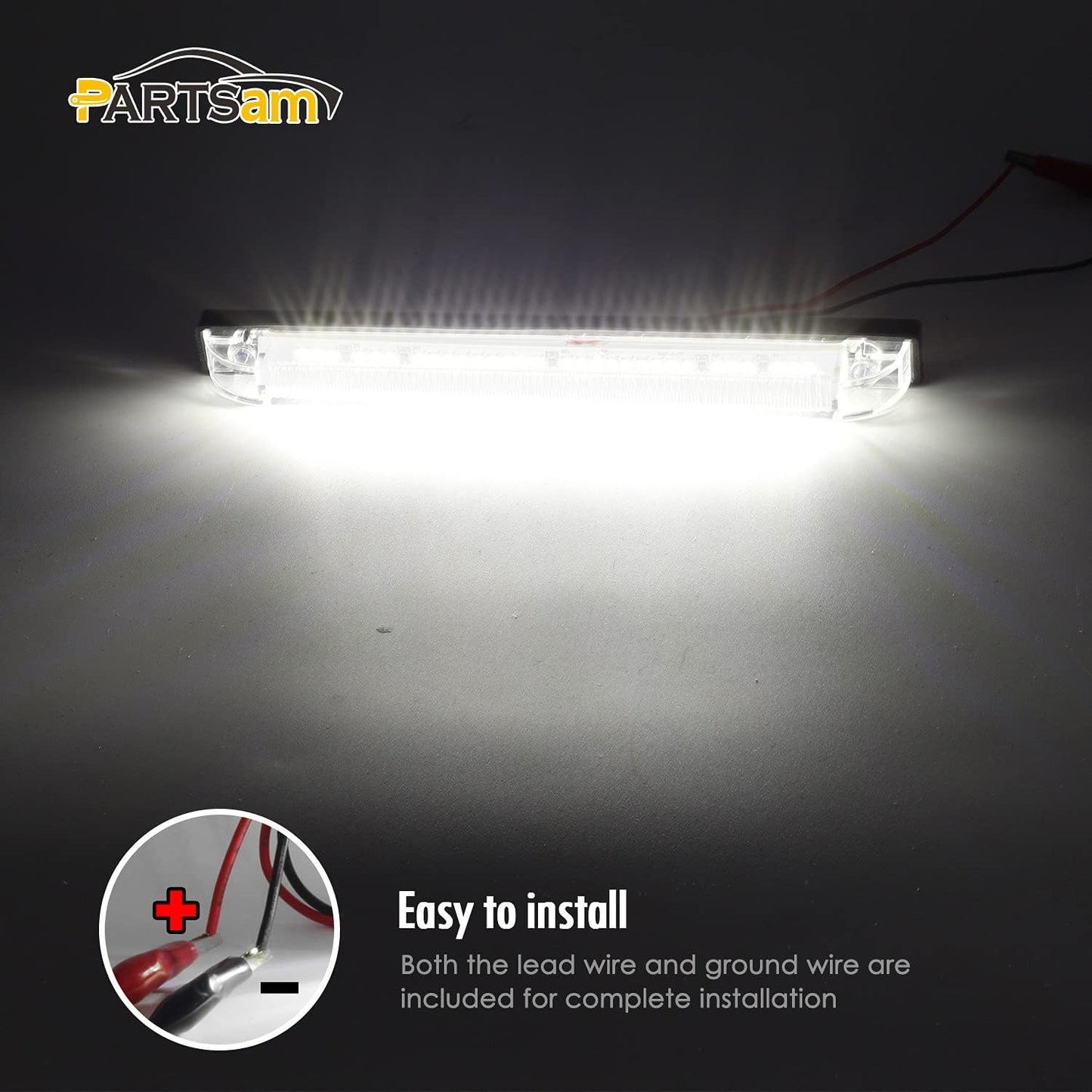 2 tiras luces LED blancas 8" 30 luces para barco camión