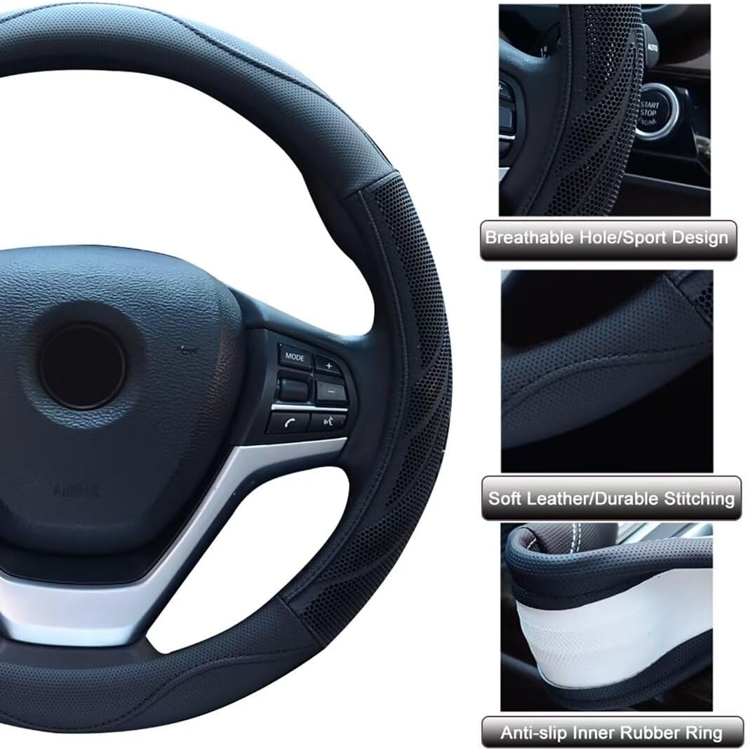 Funda volante transpirable microfibra 15" color negro
