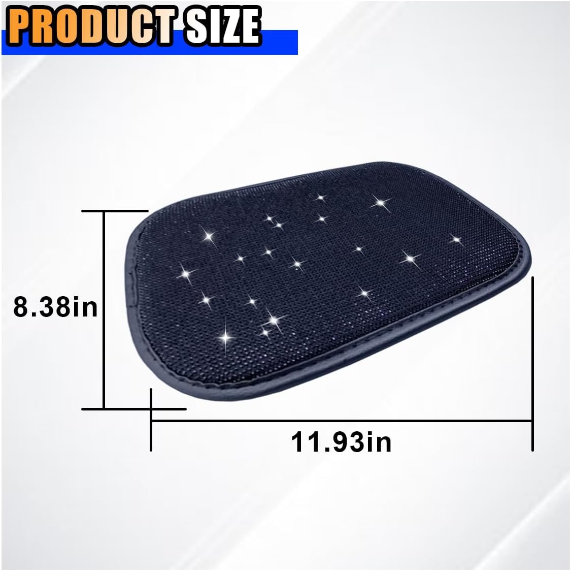 Funda consola coche con brillos 11.9x8.4 pulg diamantes cristal