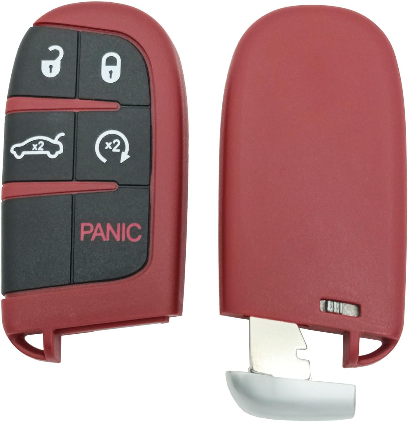 Funda llavero inteligente Dodge 5 botones rojo