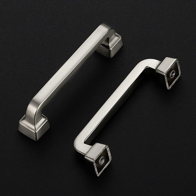 25 Manijas Níquel Cepillado 3-3/4" para Gabinete Cocina
