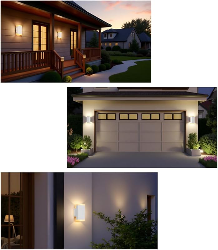 Farol pared exterior aluminio antioxidante rectangular 2