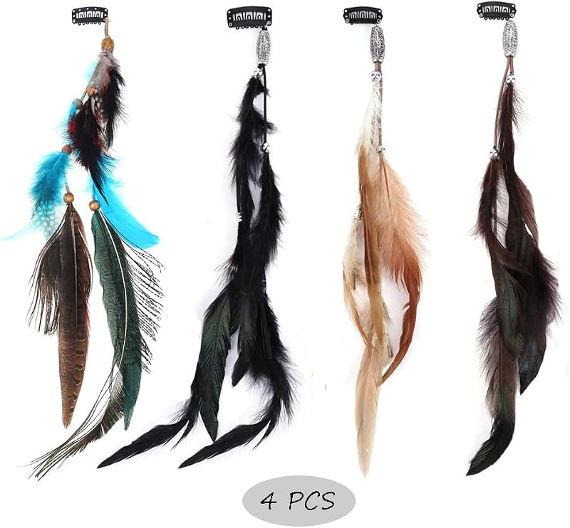 Pinzas pelo estilo bohemio tocado gitano 4 pzas