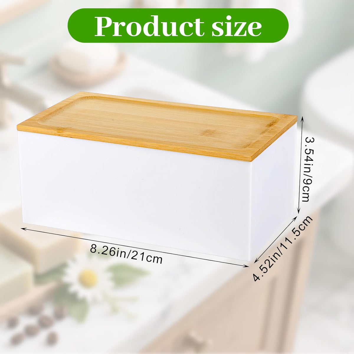 Dispensador de toallas de bambú para pared con tapa plegable