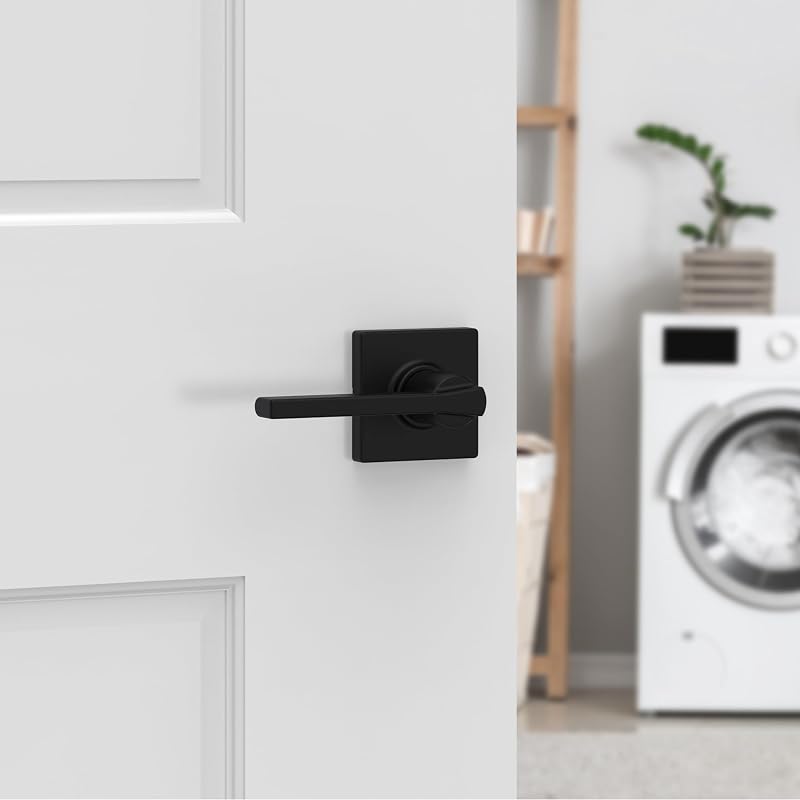 Manija puerta interior negro mate pack 10 con Microban