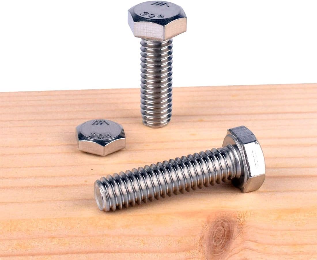 Perno hex 1/2-13 x 2-1/2pulg acero inox 5 pzas