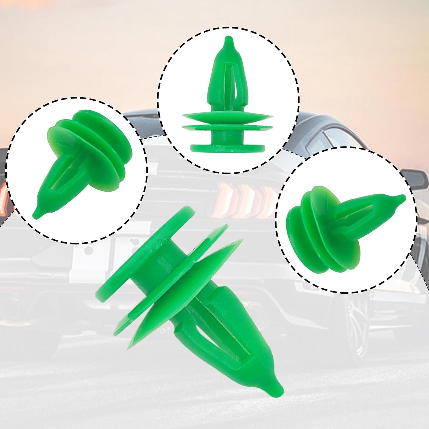 100 Pzas Clips Retención Puerta 8mm Comp GrandCheroKe