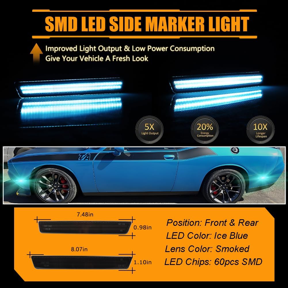 Luces LED marcador lateral Dodge Challenger 15-23