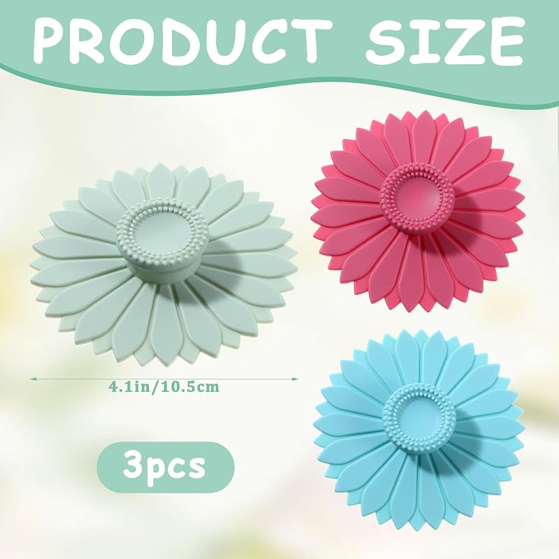 3 fundas silicona tapas universales para tazas té café