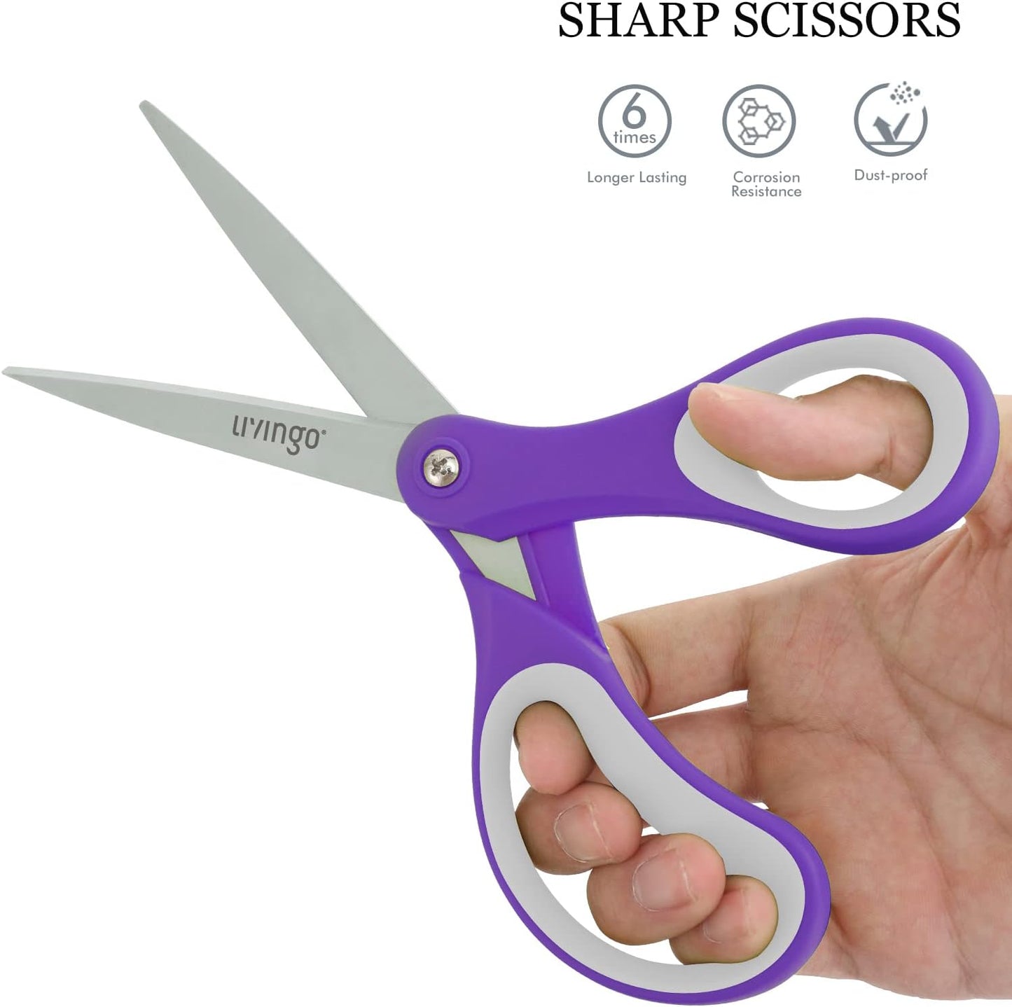 Tijeras afiladas 8pulg set 24 para oficina y escuela