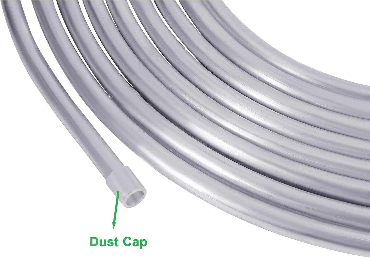 Tubo metal 1/4 od aluminio espiral 25pies