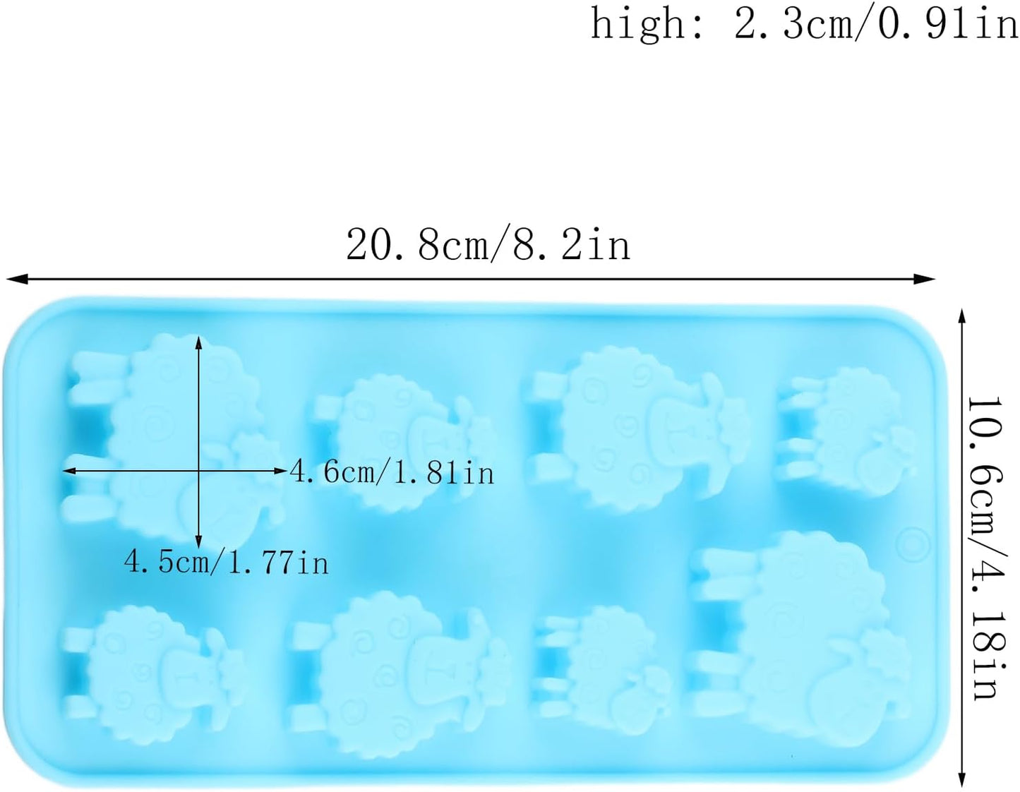 8 Moldes Silicón Caramelo para Topper Torta Chocolate