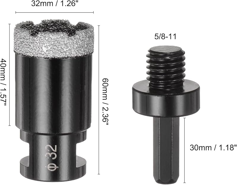 Broca diamante núcleo 1.26pulg para azulejos cerámica