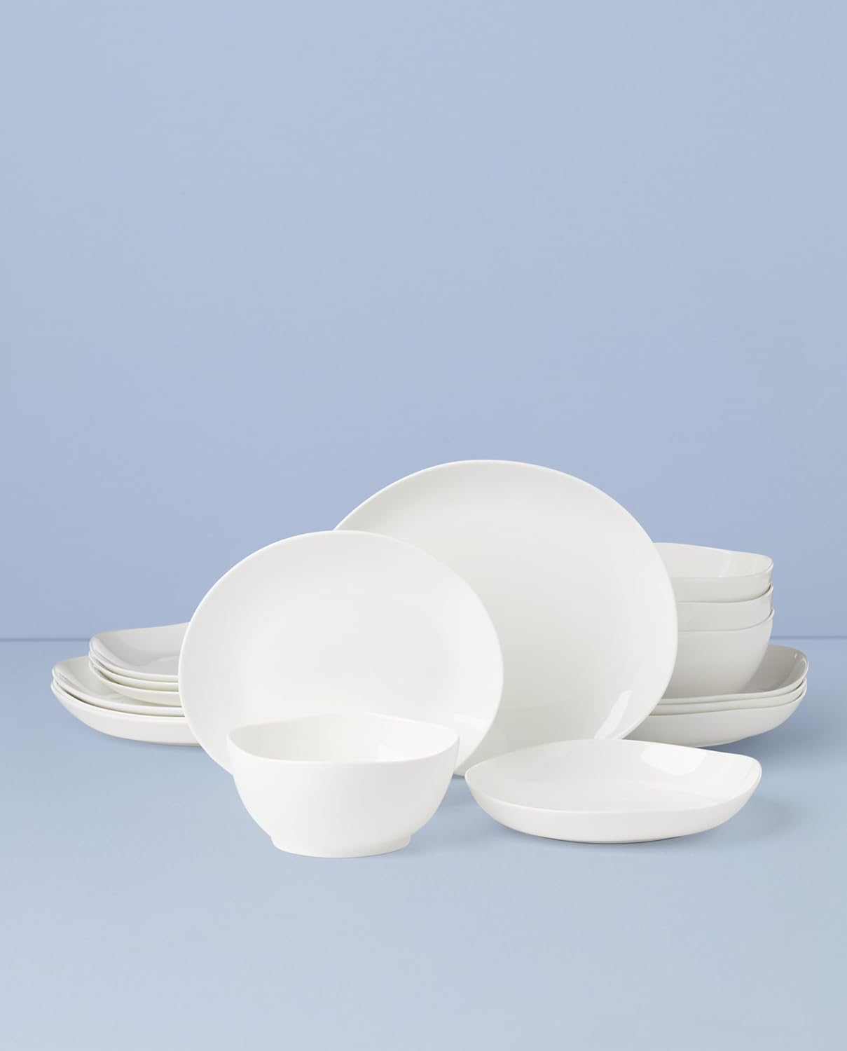 Set 16 Pzas Servicio 4 Porcelana Hueso Apto Lavavajillas Microondas