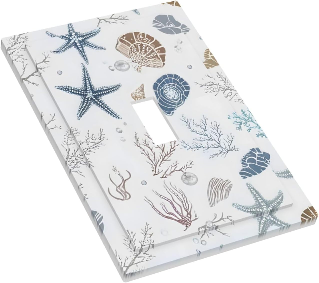 Cubierta interruptor decorativa con estrellas y conchas