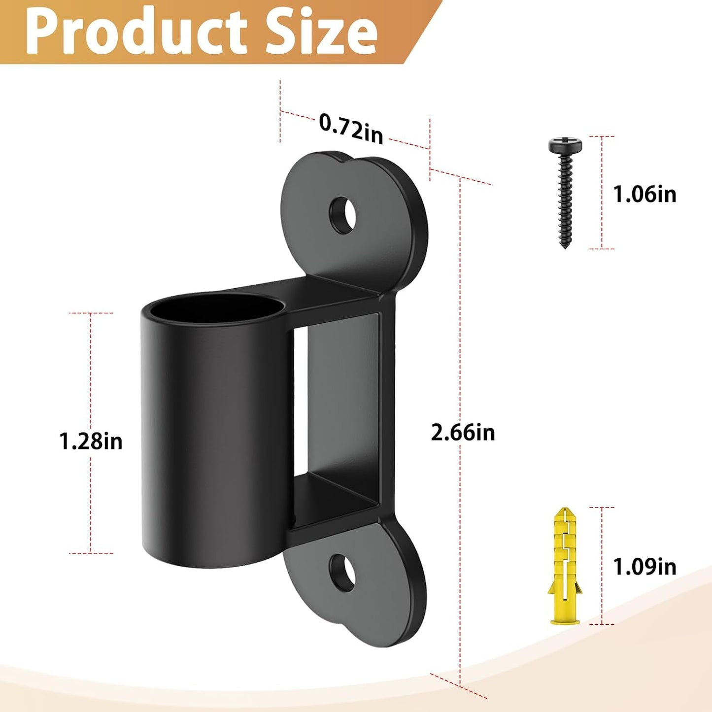 4 Anclajes Valla Pared Comp Corralito FXW Negro