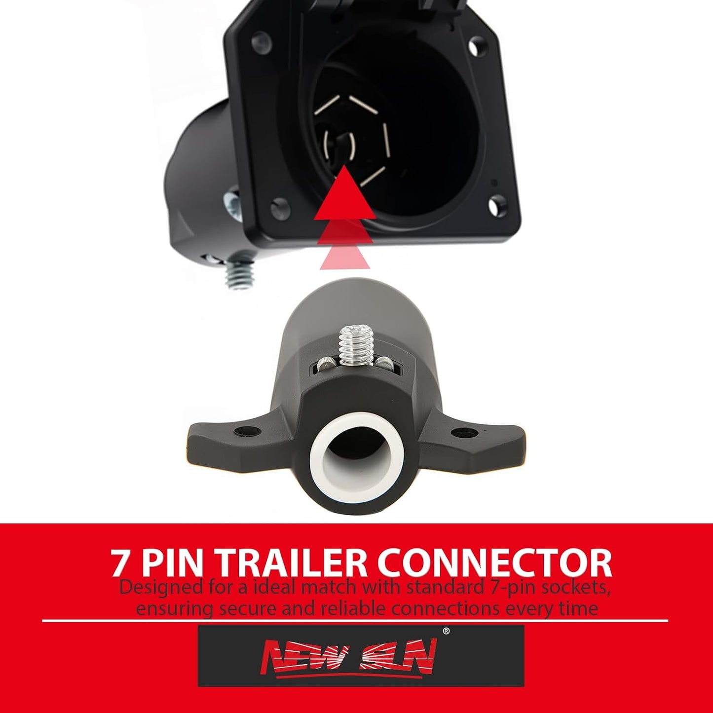 2 Pzas Cuchilla RV Enchufe 7 Pines Conector Remolque