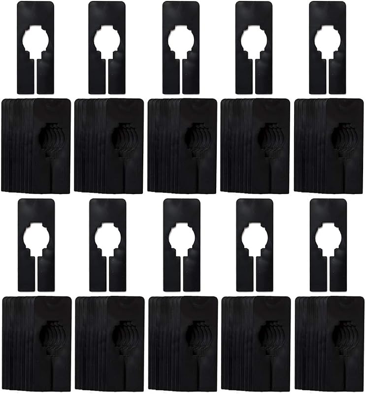 Kit 100 divisores rectangulares para ropa negro