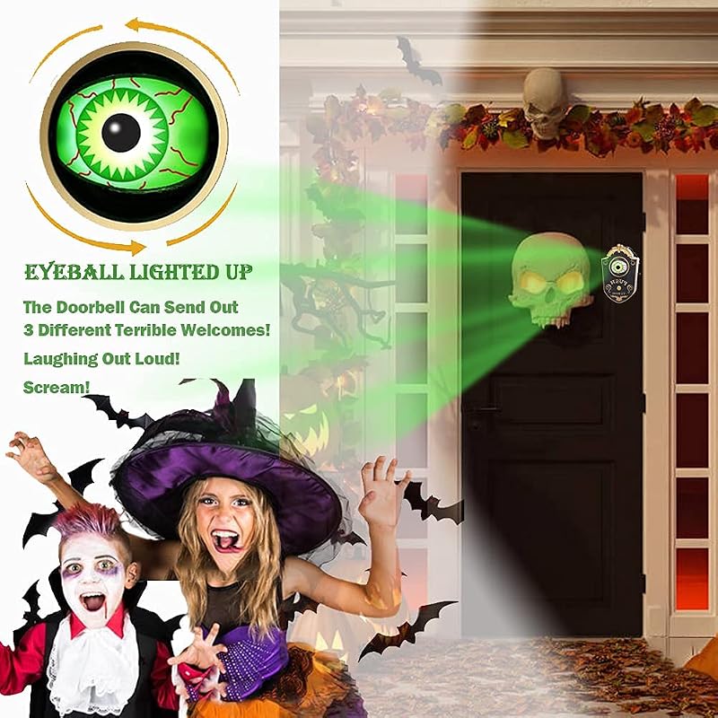 Decoración Halloween globo ocular animado con sonidos