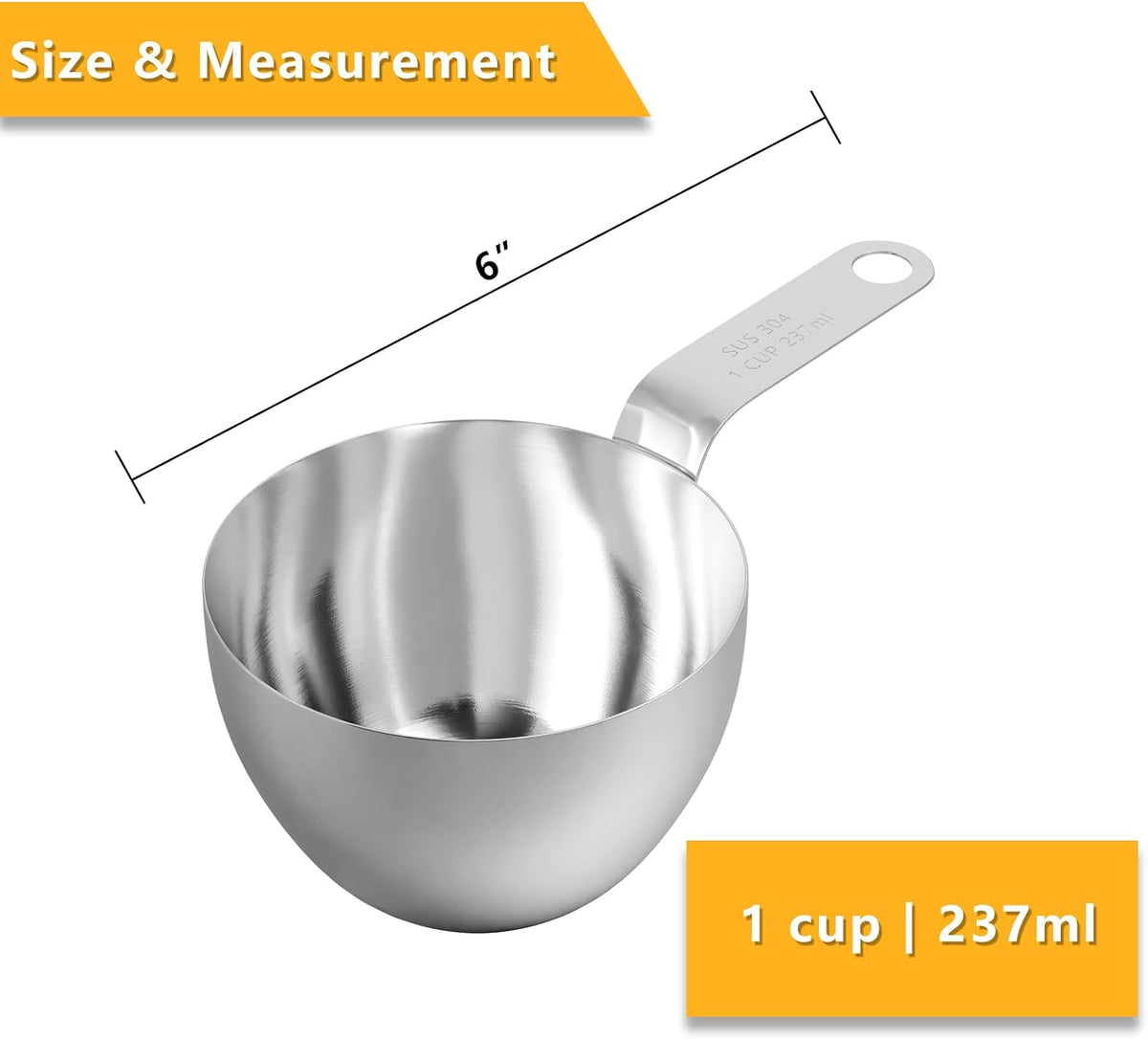 2 Tazas Medidoras 8oz Silicona Negro con Cucharilla Inox