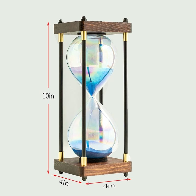 Reloj arena arcoíris 60 min decoración hogar oficina azul