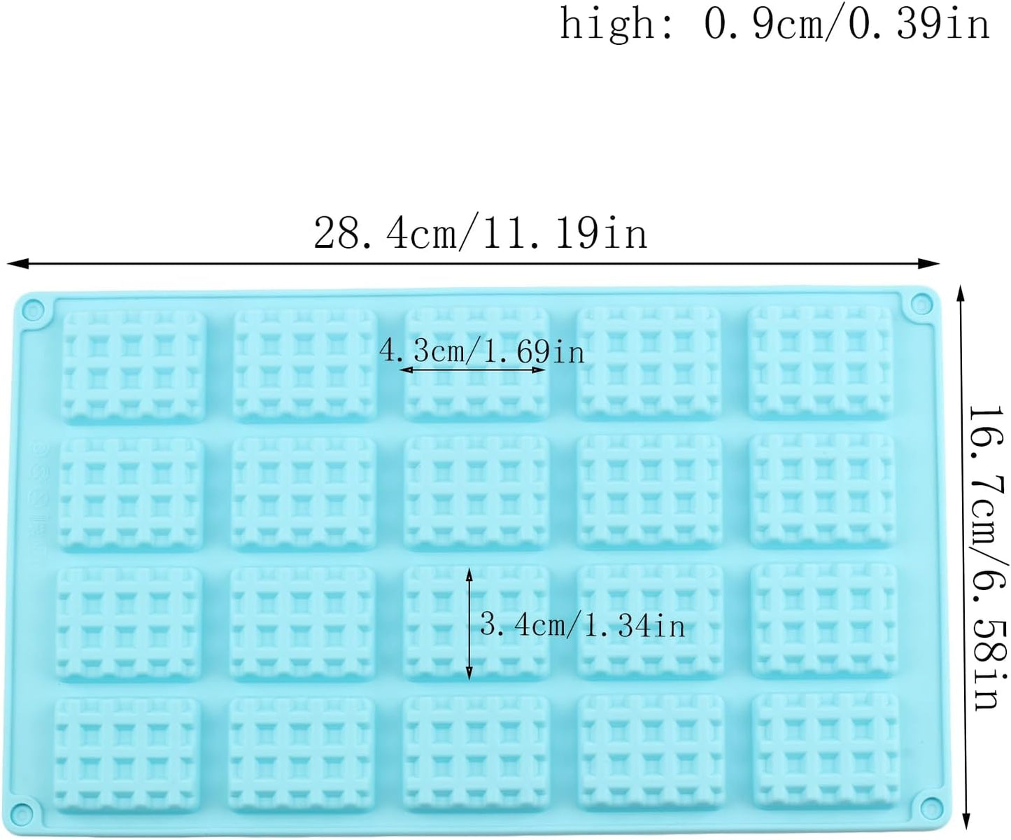 20 Moldes Silicón Galletas Chocolate