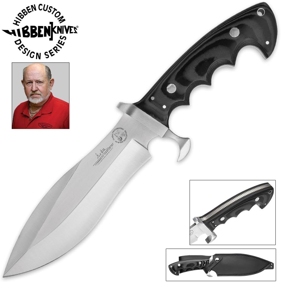 Cuchillo supervivencia Alaska acero inox funda cuero 12pulg