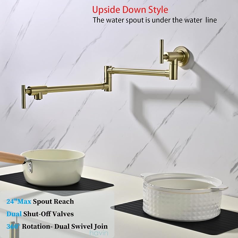 Grifo cocina acero inox plegable con brazos dobles