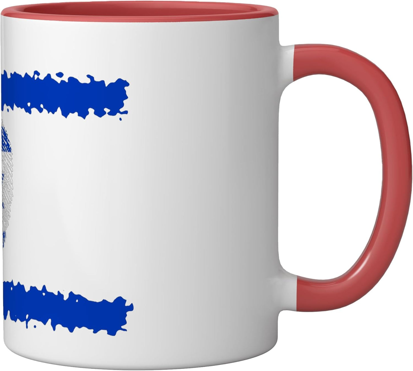 Taza Cerámica Magen David Estrella de David Rojo/Blanco