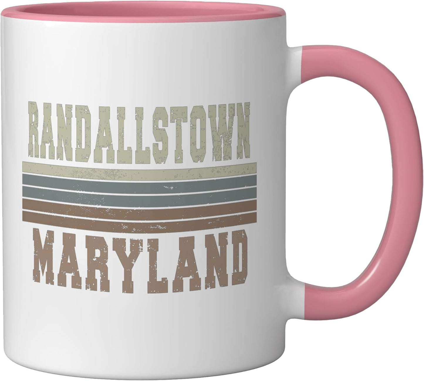 Taza Cerámica Retro Pink/White