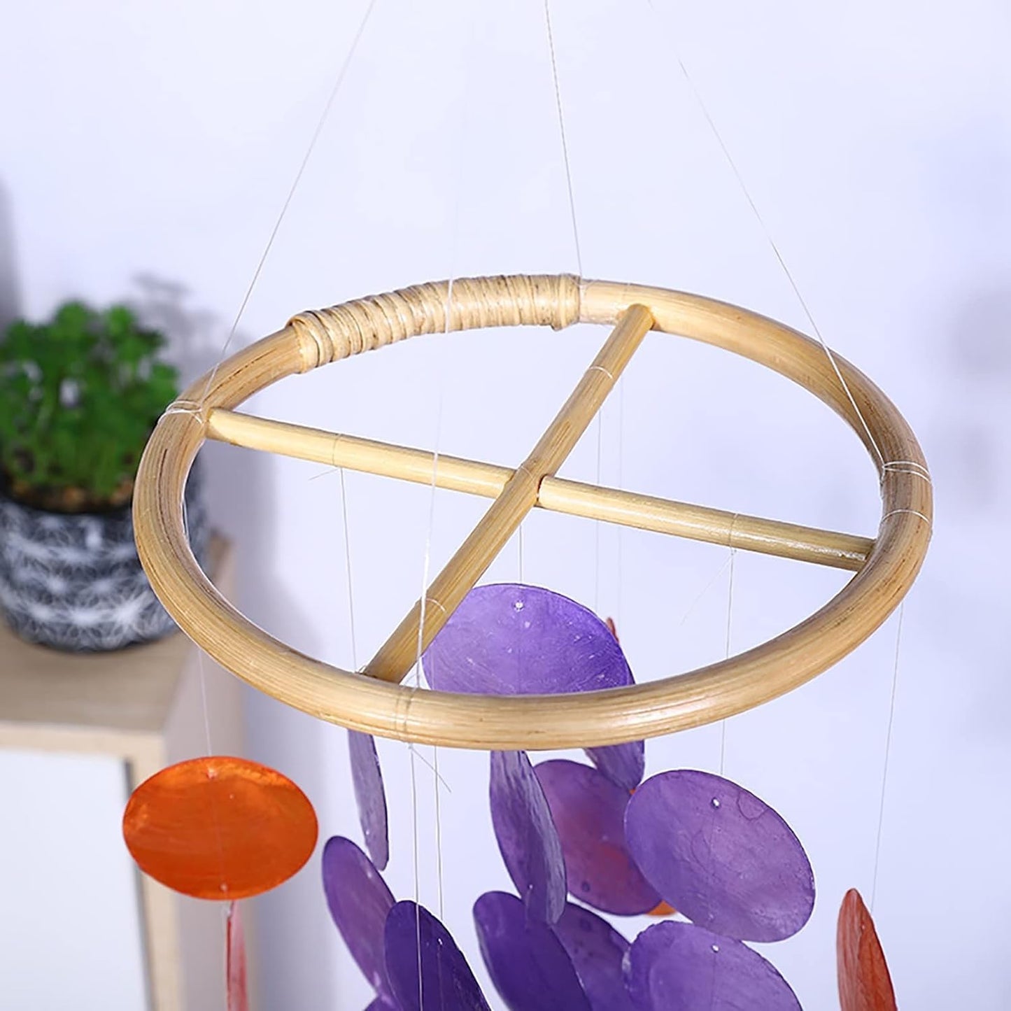 Círculos campanilla viento para casa jardín transparentes