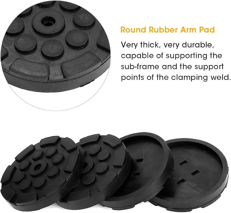 Almohadillas goma coche 4 pzas color negro resistentes