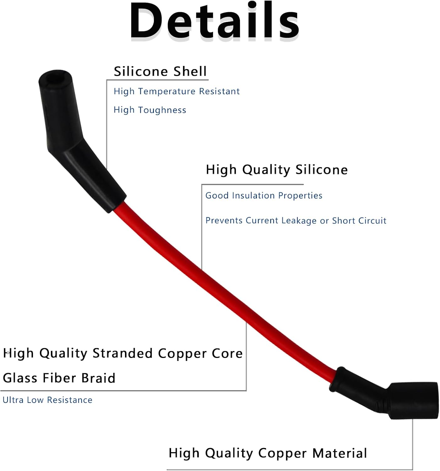 Cables encendido motor LSx LS1 LS2 LS3 LS6 LS7 V8 8 Uds