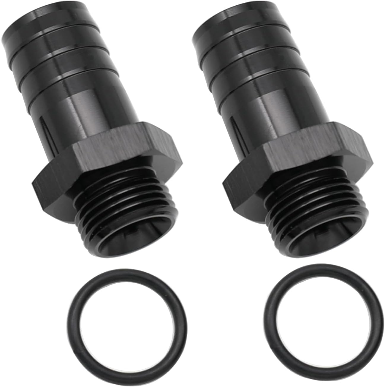 2 Unids Adaptador Manguera Aluminio Negro 19mm